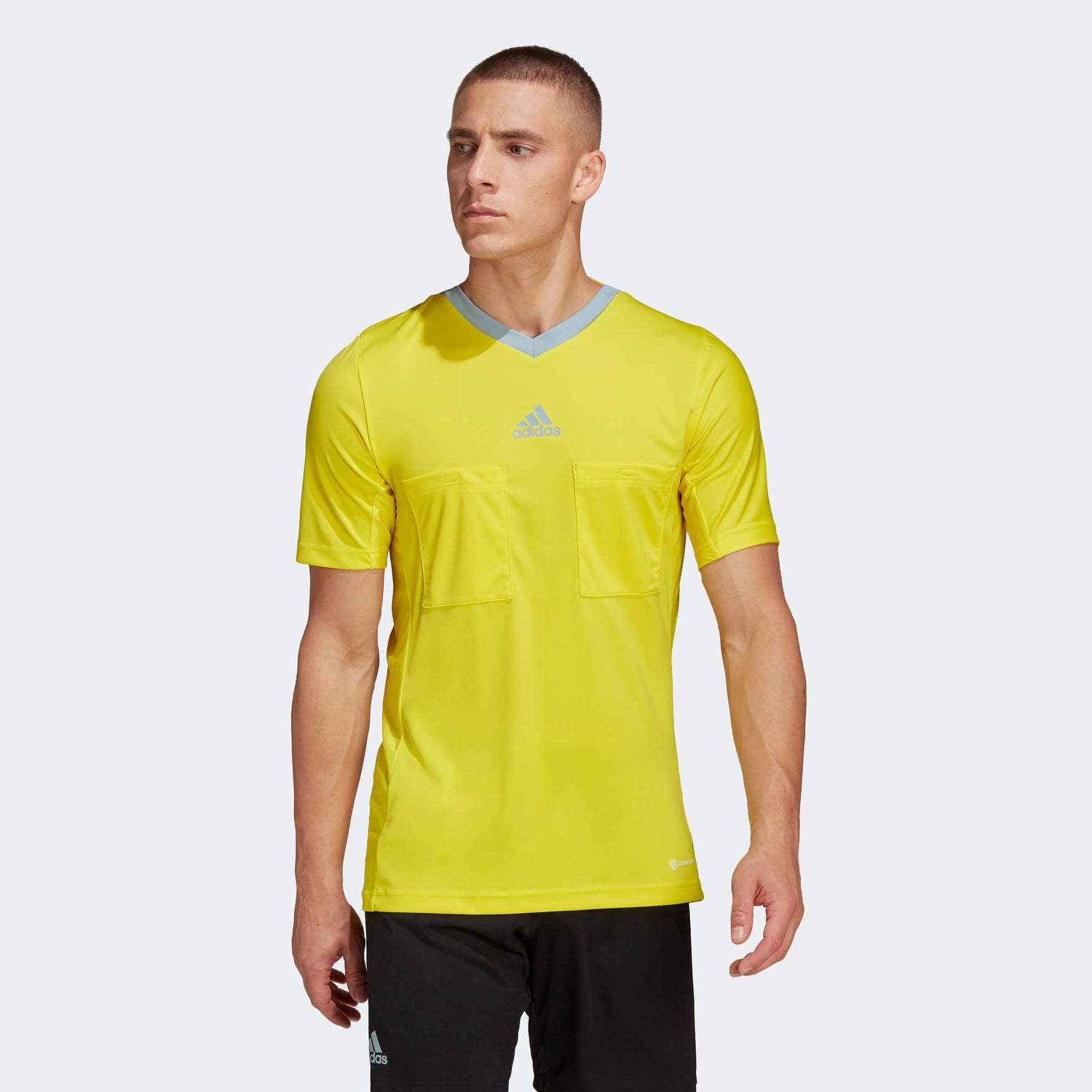 adidas Referee 22 Jersey Bright Yellow (Model - Front)