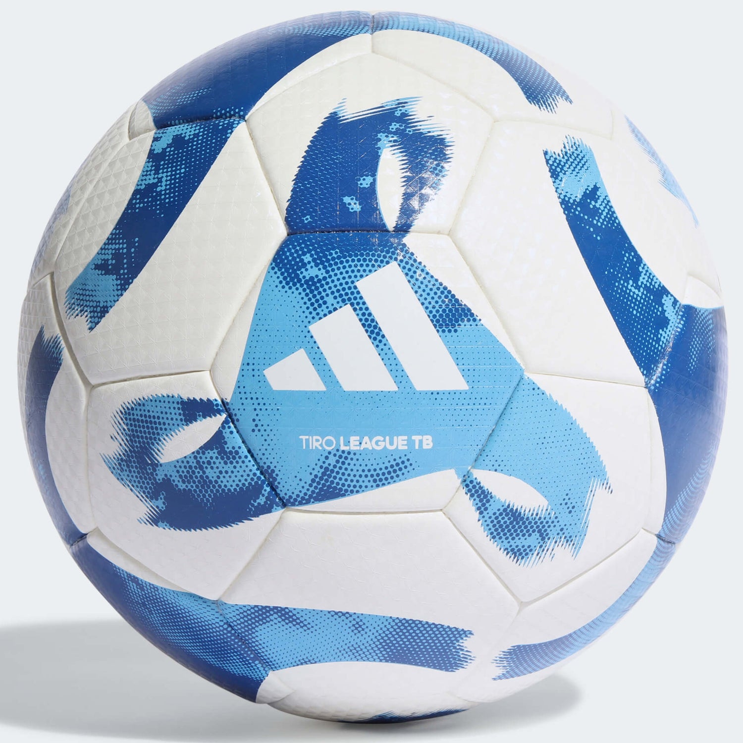 adidas Tiro League Soccer Ball - White-Blue (Front)