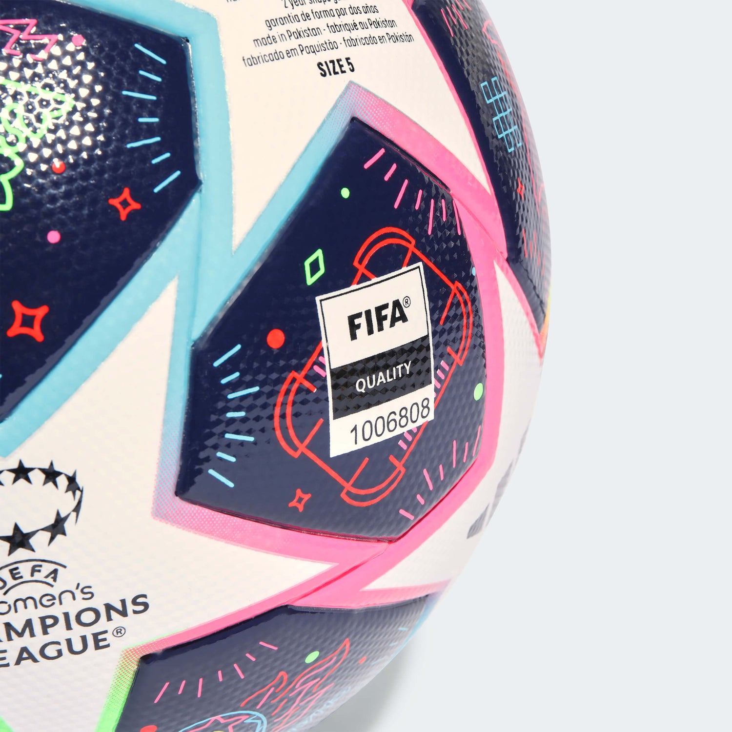 adidas UWCL Eindhoven League Ball - White-Multicolor (Detail 1)
