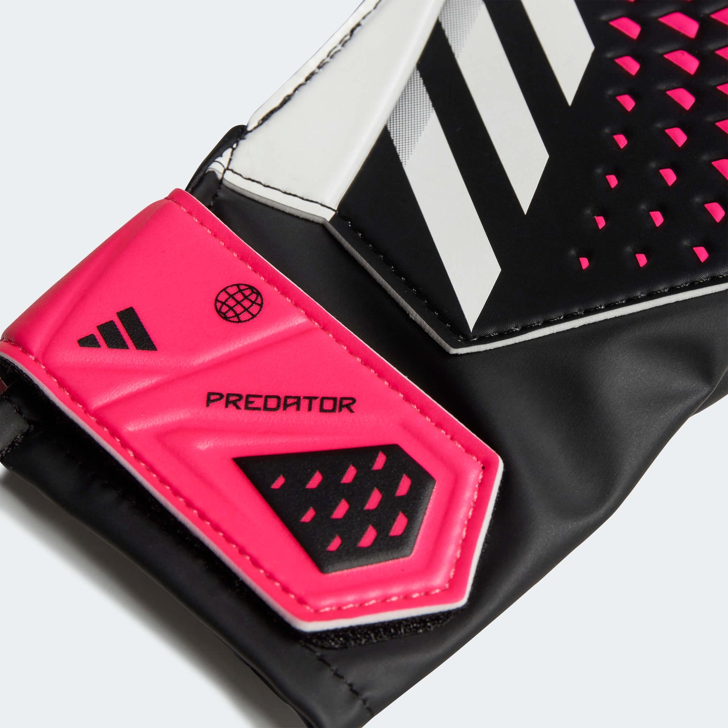 adidas Youth Predator GL Training Goalkeeper Gloves - Black-White-Pink (Detail 2)