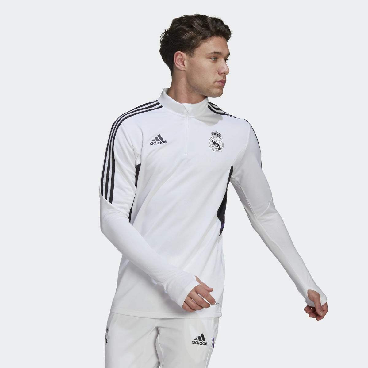 adidas 2022-23 Real Madrid Condivo 22 Training Top - White (Model - Front)