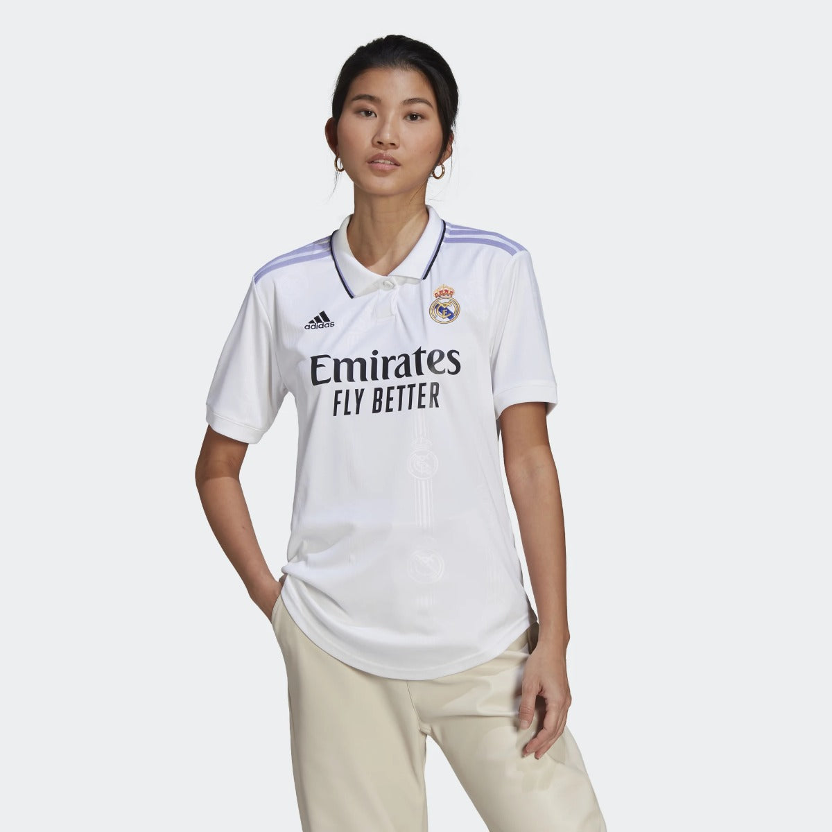 adidas 2022-23 Real Madrid Women's Home Jersey - White (Model - Front)