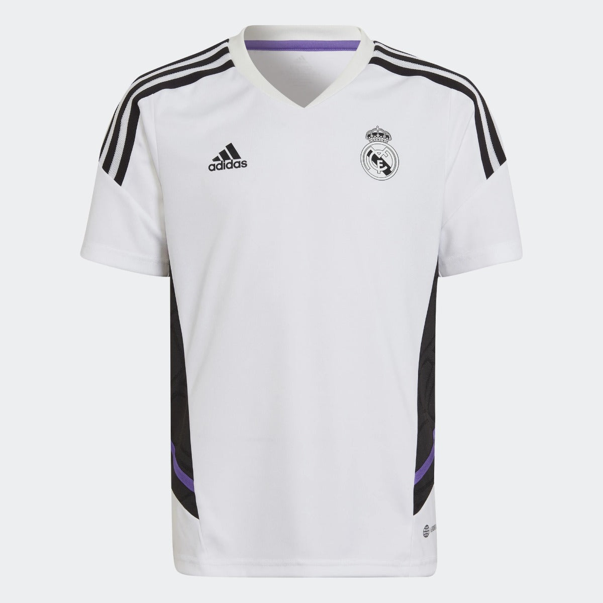 adidas 2022-23 Real Madrid Youth Training Jersey - White (Front)