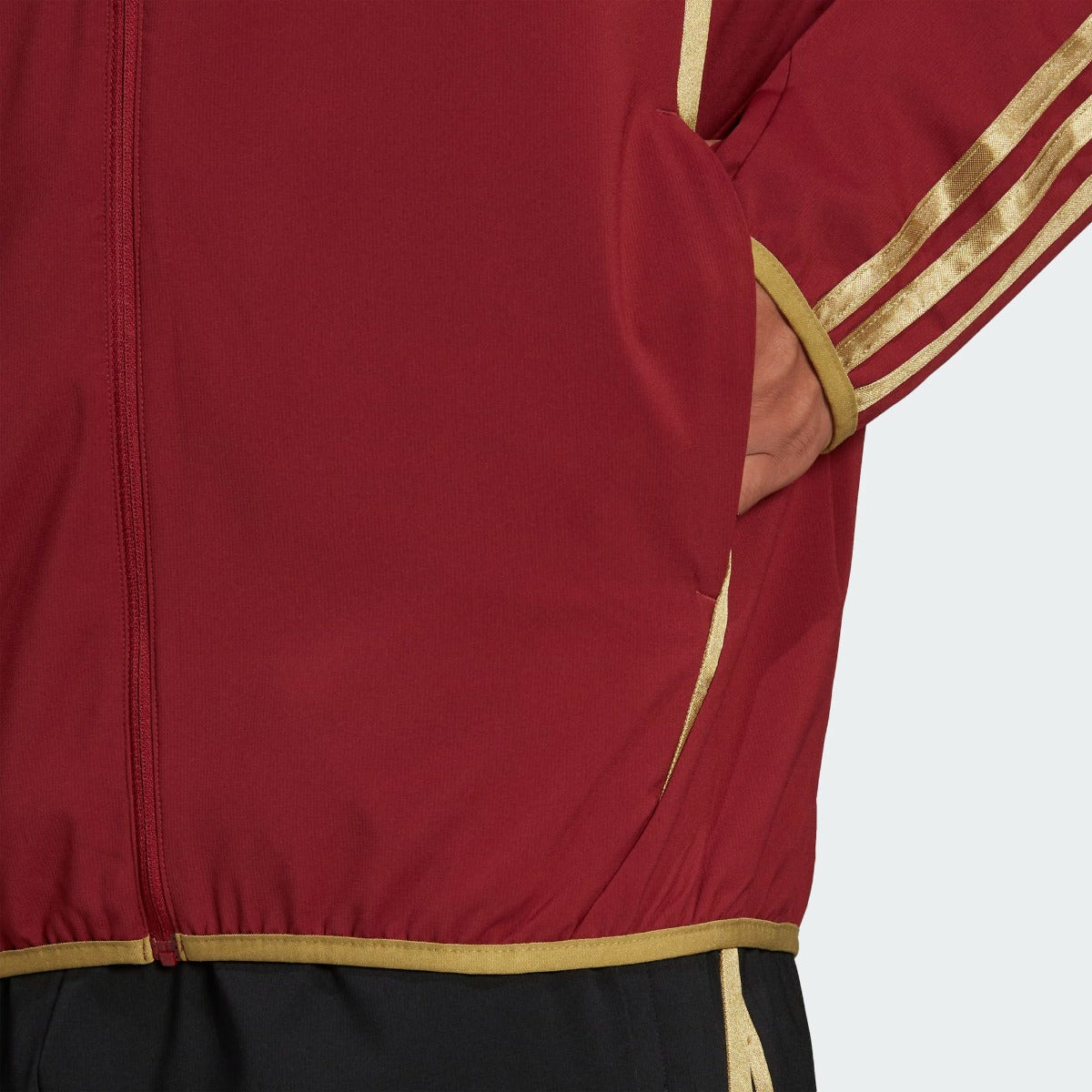 adidas 21-22 Arsenal FC Teamgeist Woven Jacket - Noble Maroon (Detail 2)