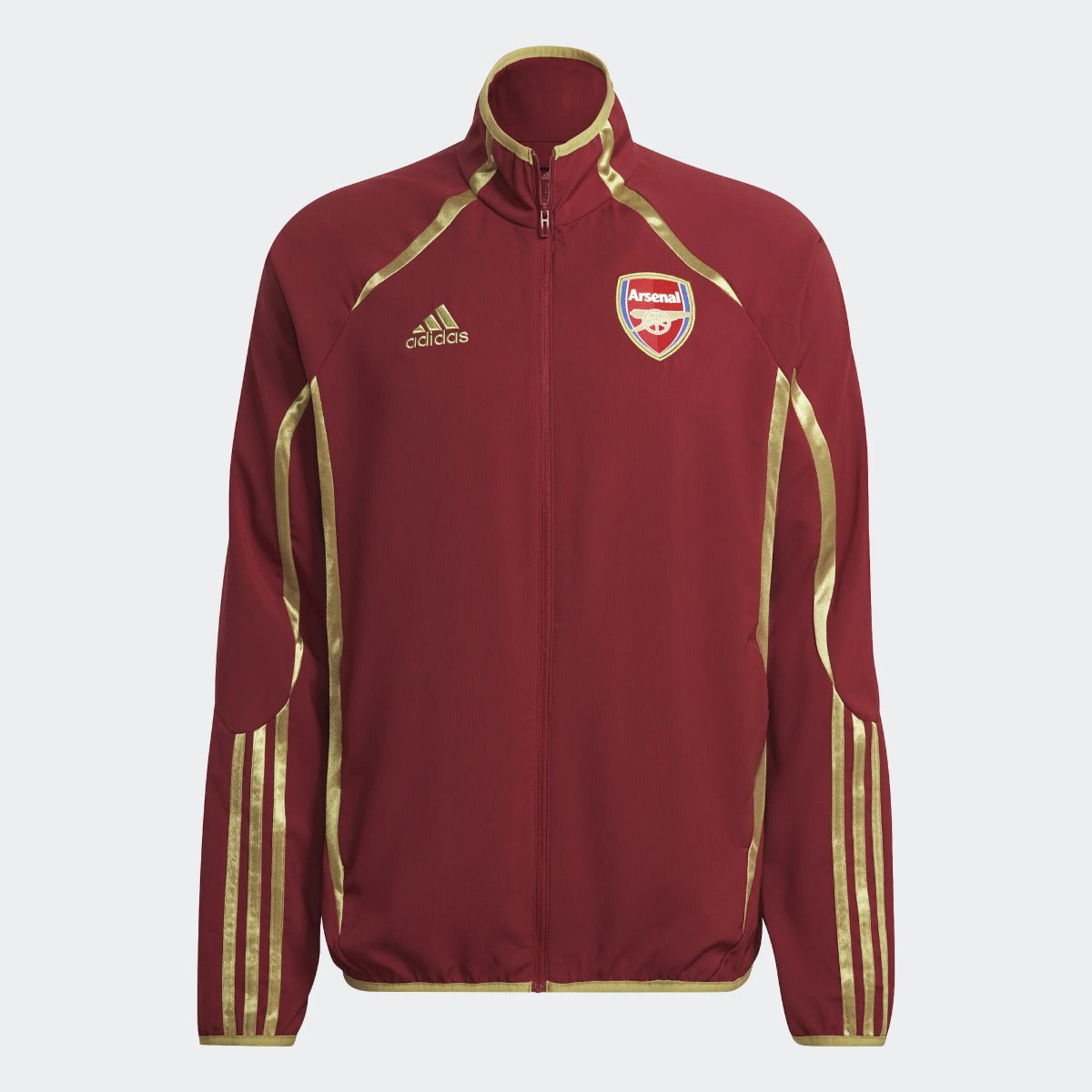 adidas 21-22 Arsenal FC Teamgeist Woven Jacket - Noble Maroon (Front)