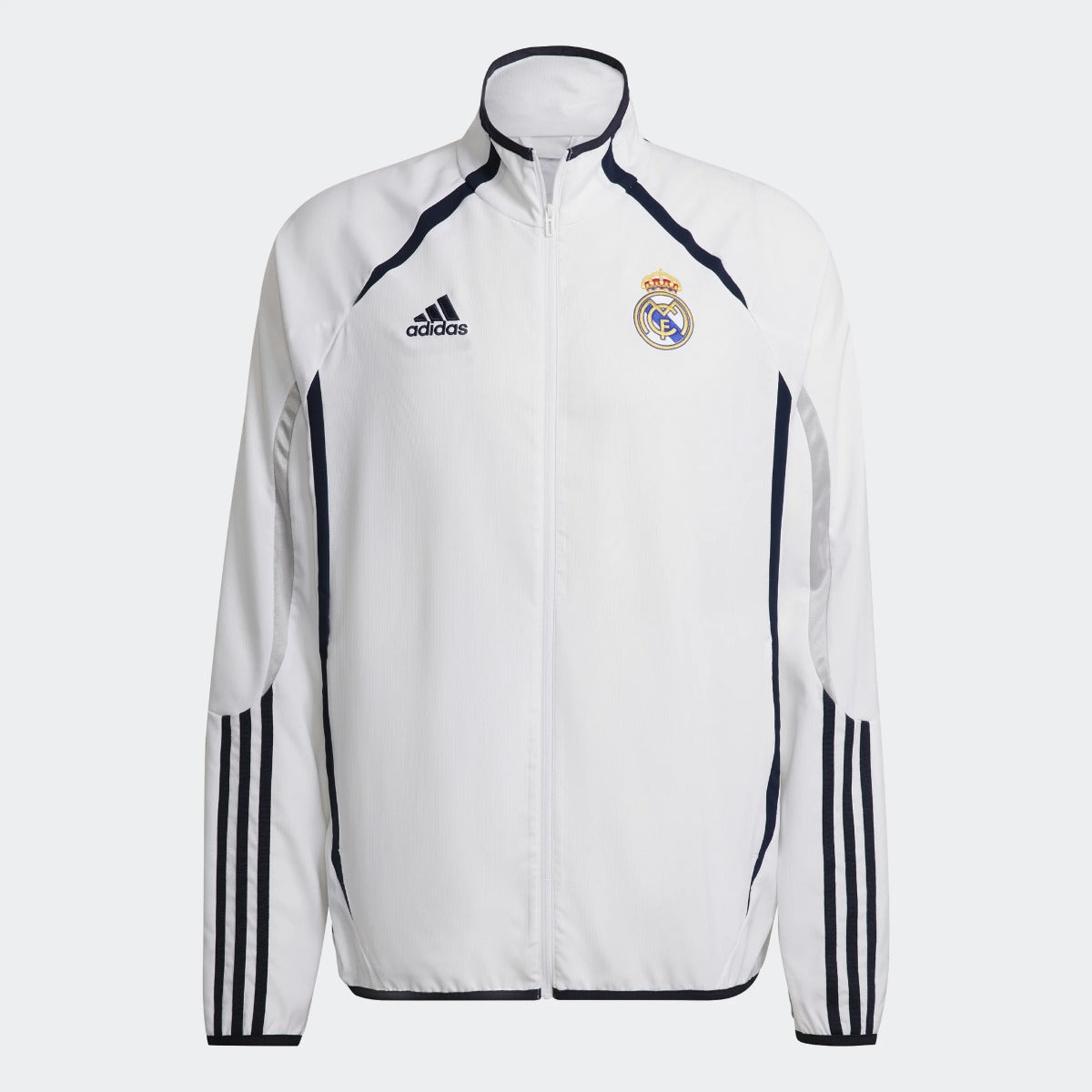 adidas 21-22 Real Madrid Teamgeist Woven Jacket - White (Front)