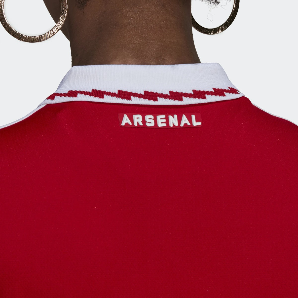 adidas 22-23 Arsenal Womens Home Jersey - Scarlet-White (Detail 2)