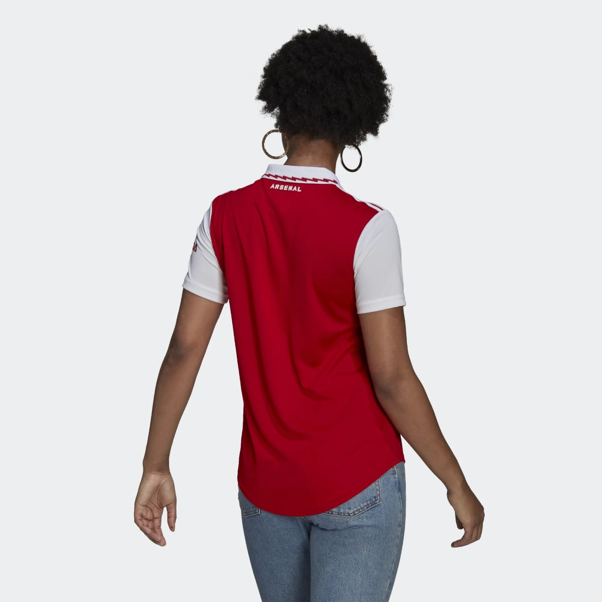 adidas 22-23 Arsenal Womens Home Jersey - Scarlet-White (Model - Back)