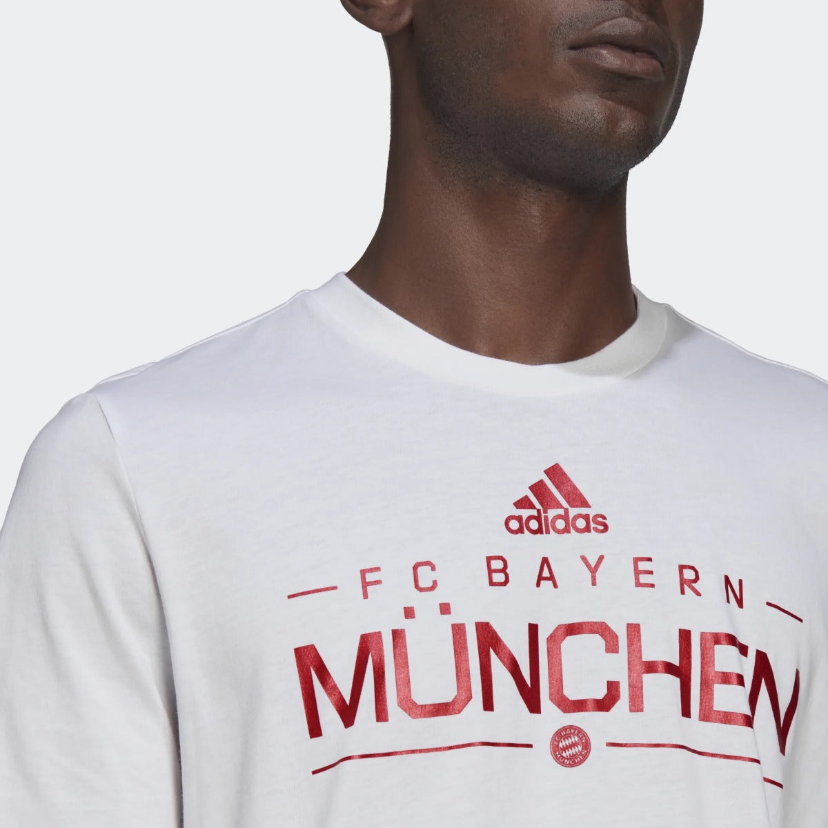 adidas 22-23 Bayern Munich Graphic Tee - White-Red (Detail 1)