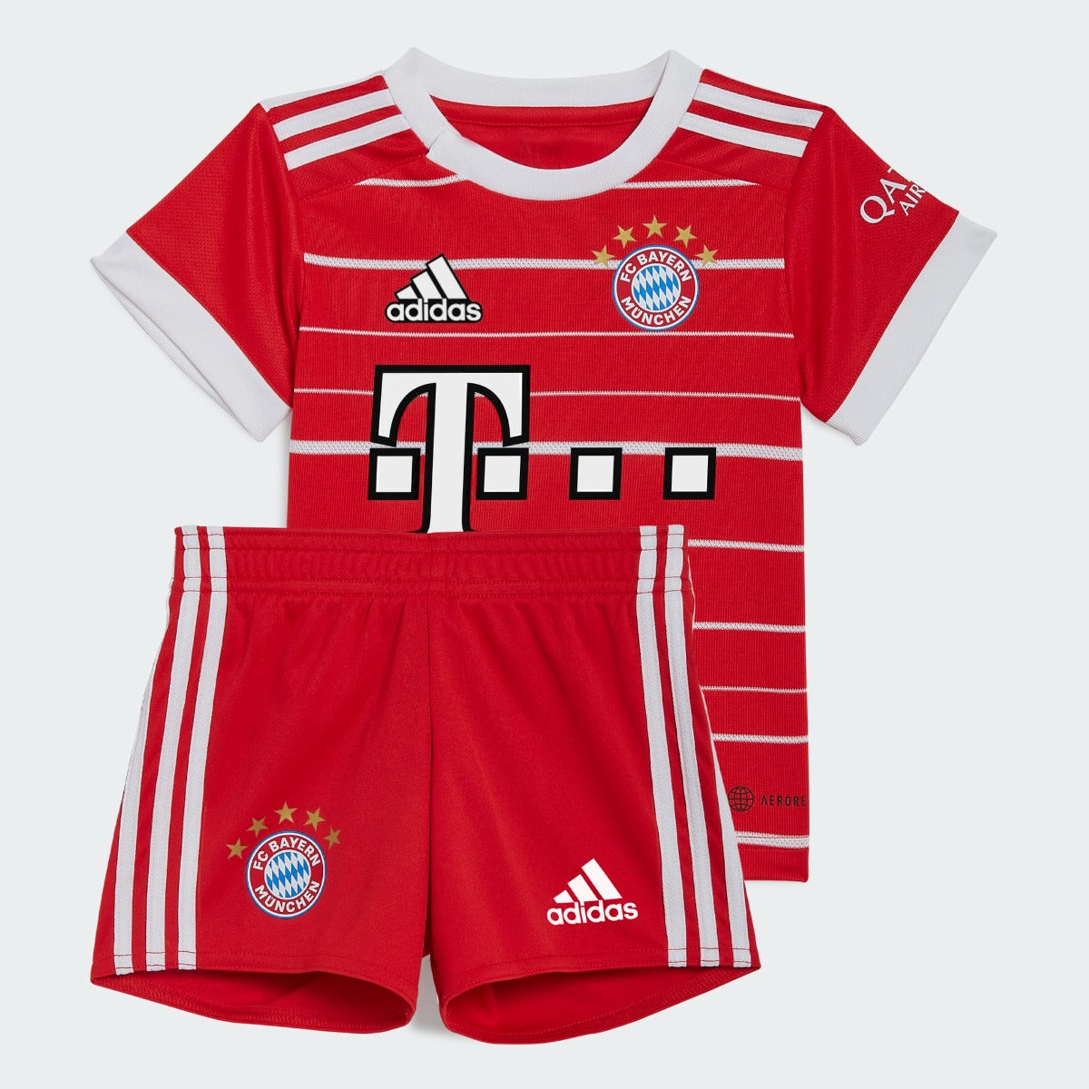 adidas 22-23 Bayern Munich Home Baby Kit - Red-White (Set)
