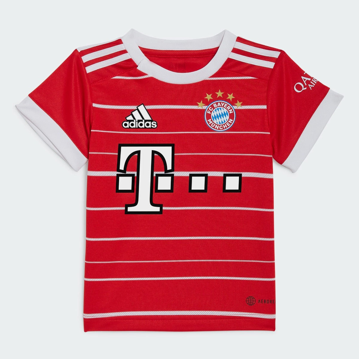 adidas 22-23 Bayern Munich Home Baby Kit - Red-White (Shirt - Front)