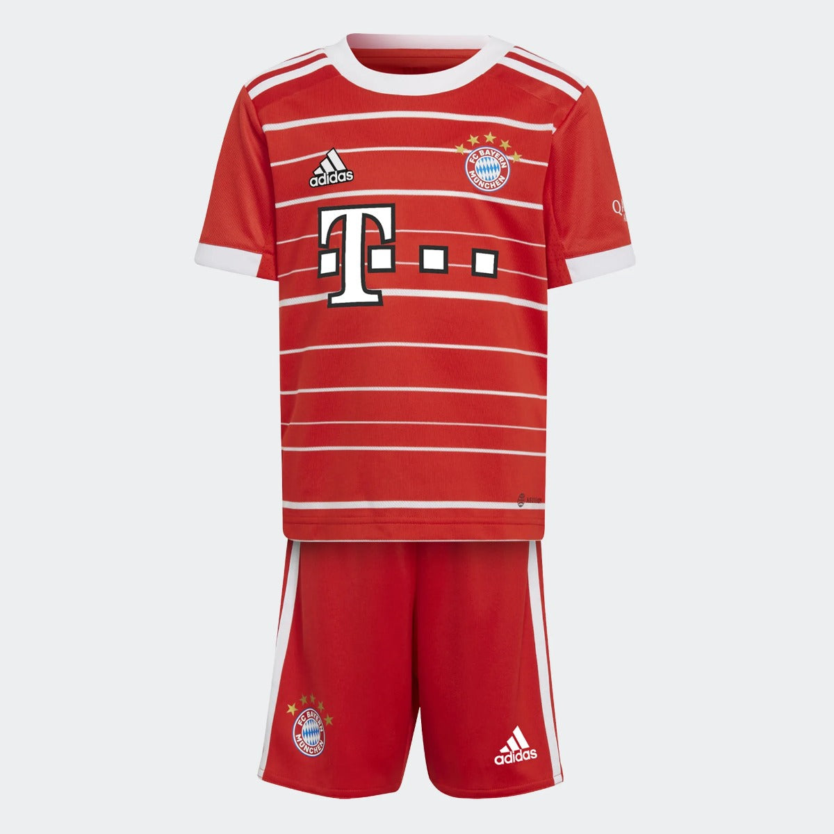 adidas 22-23 Bayern Munich Home Mini Kit - Red-White (Set - Front)