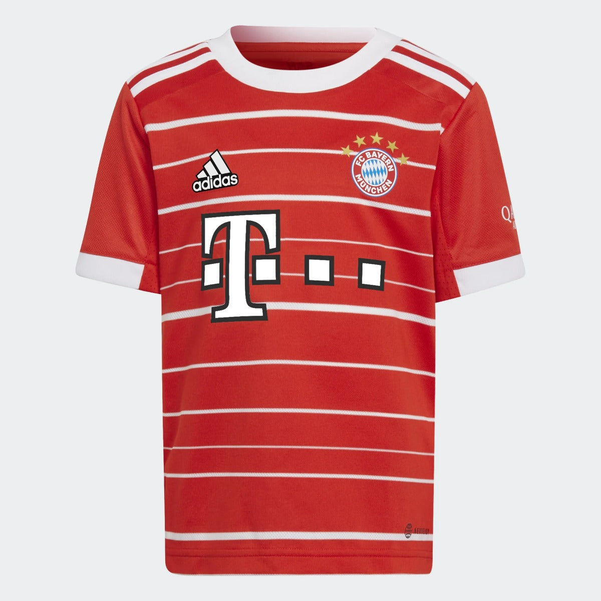 adidas 22-23 Bayern Munich Home Mini Kit - Red-White (Shirt - Front)