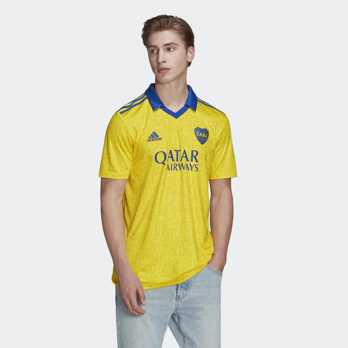 adidas 22-23 Boca Juniors Third Jersey - Yellow (Model - Front)