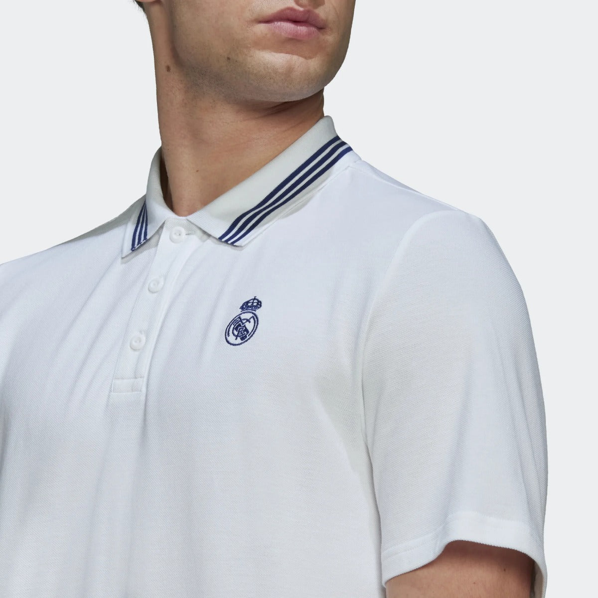 adidas 22-23 Real Madrid Polo Shirt - White (Detail 1)