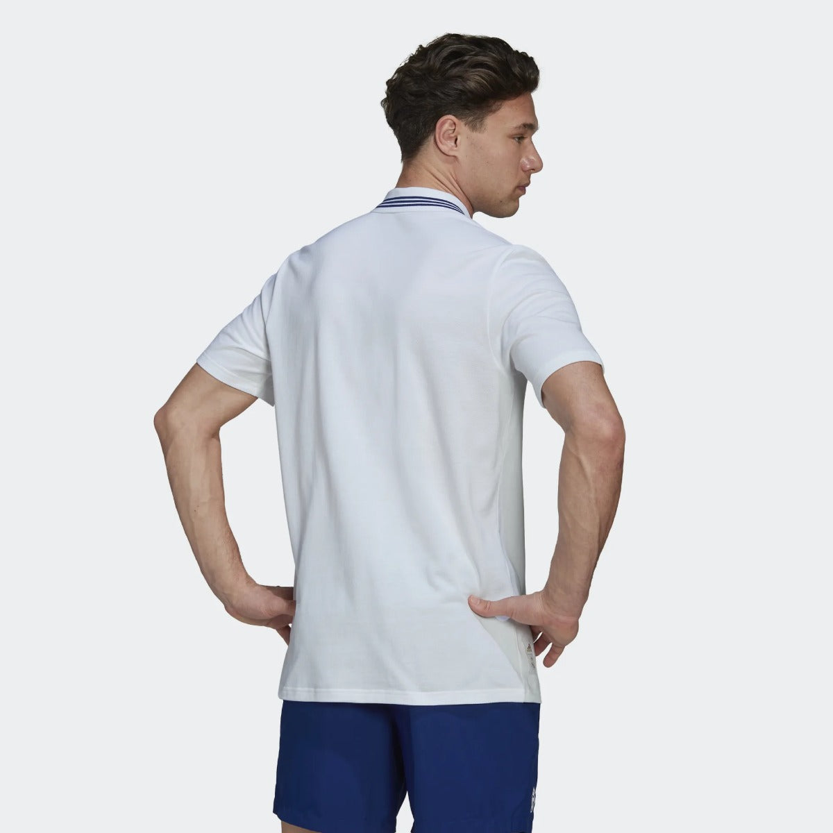 adidas 22-23 Real Madrid Polo Shirt - White (Model - Back)