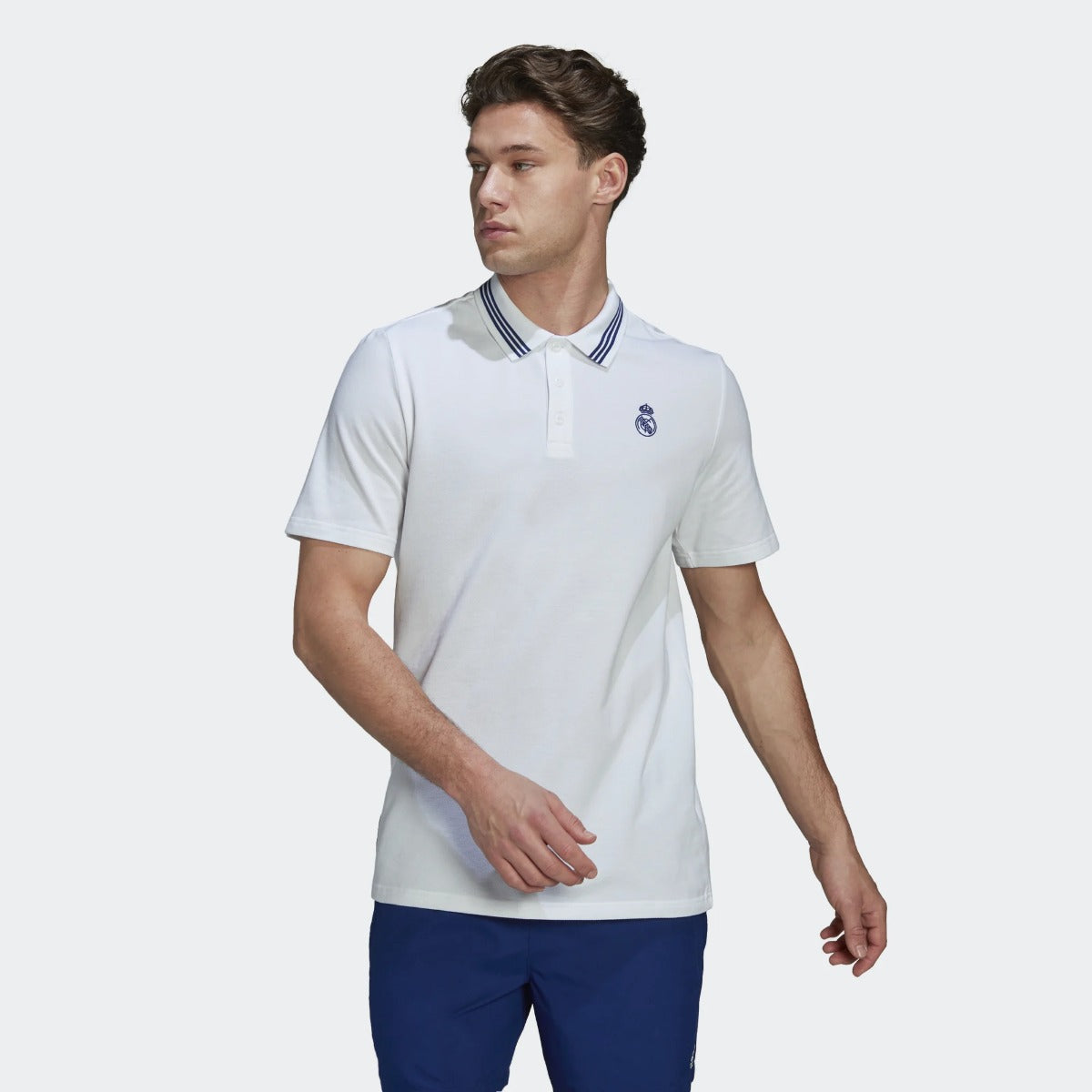 adidas 22-23 Real Madrid Polo Shirt - White (Model - Front)