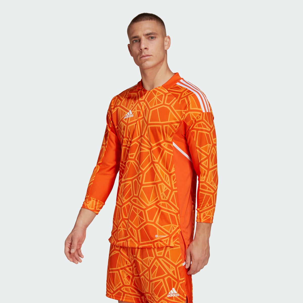adidas Condivo 22 Goalkeeper Long Sleeve Jersey - Orange (Model - Front)