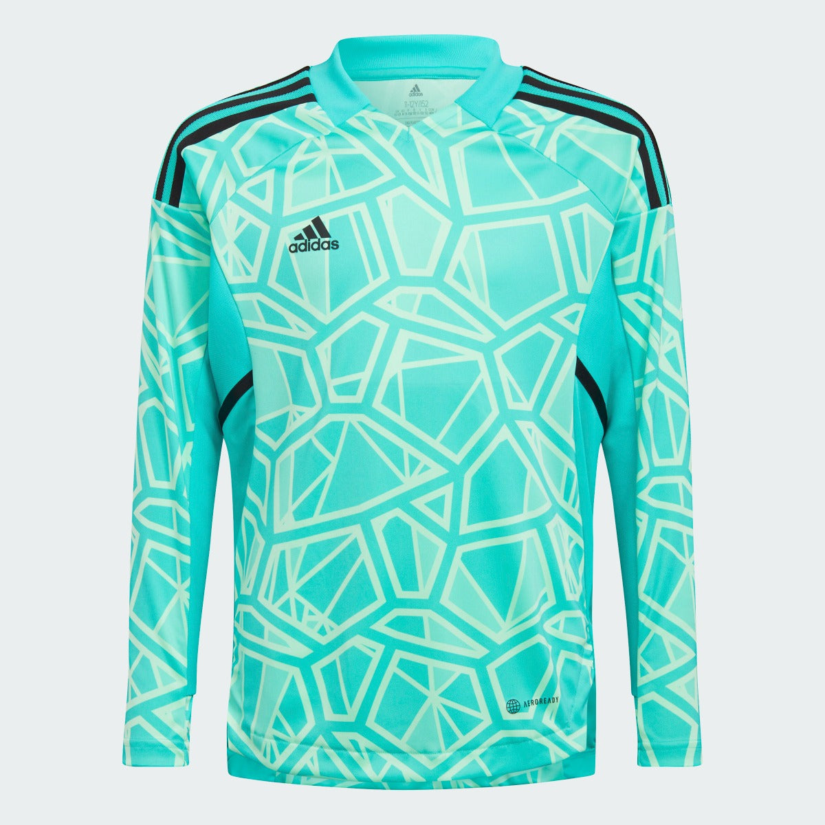 adidas Condivo 22 Youth Goalkeeper Long Sleeve Jersey - Mint Rush (Front)