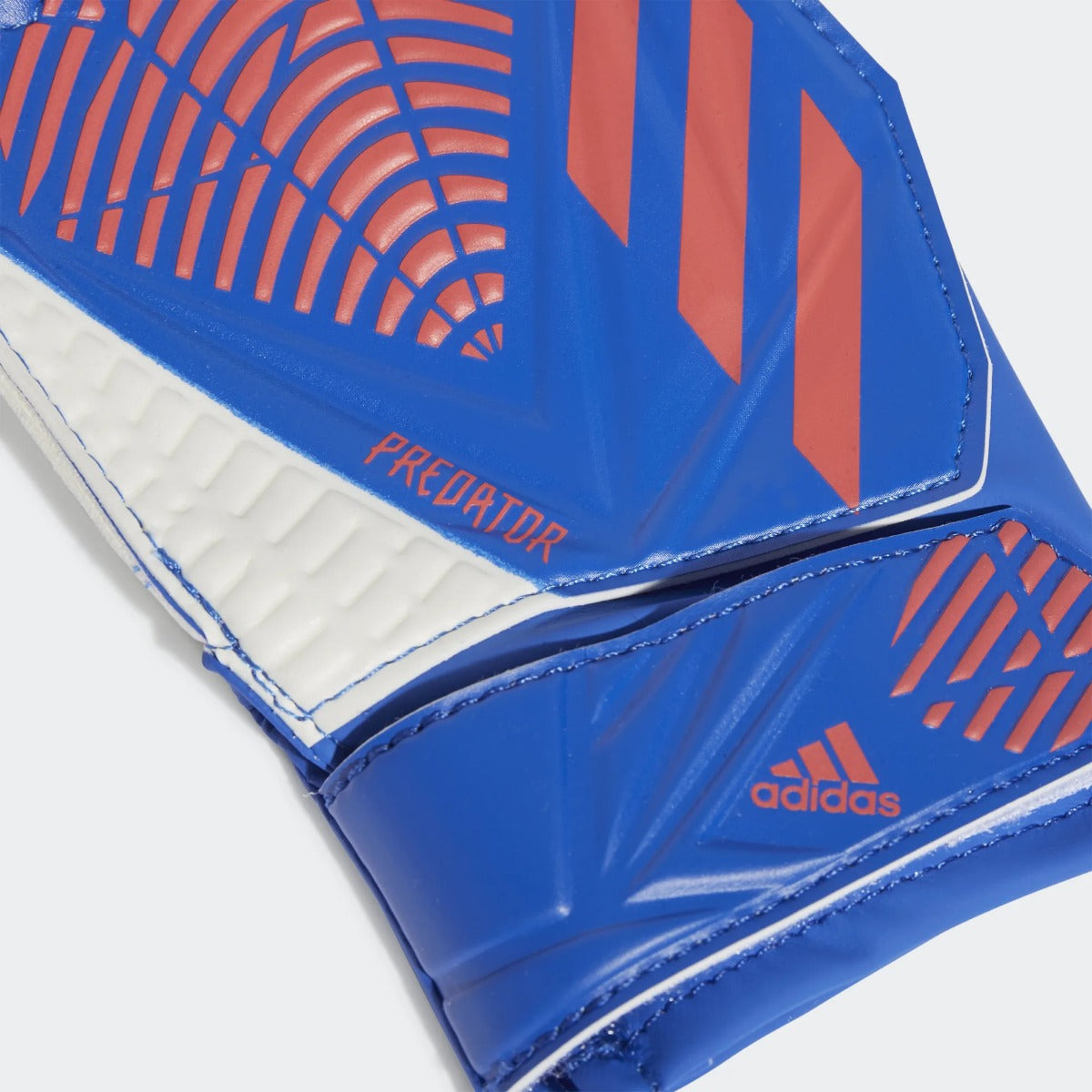 adidas JR Predator GL Goalkeeper Training Gloves - White-Hi Res Blue (Detail 2)