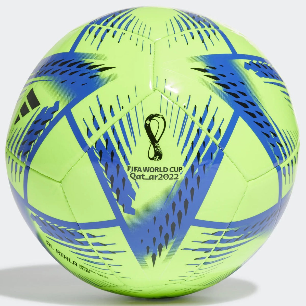 adidas World Cup 2022 Al Rihla Club Ball - Signal Green-Pantone-Black (Front)