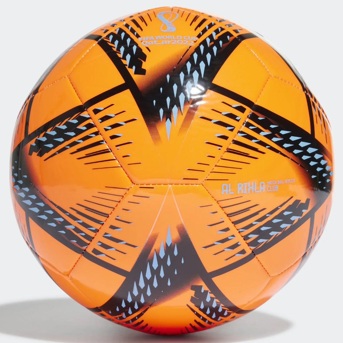 adidas World Cup 2022 Al Rihla Club Ball - Solar Orange-Black-Pantone (Back)
