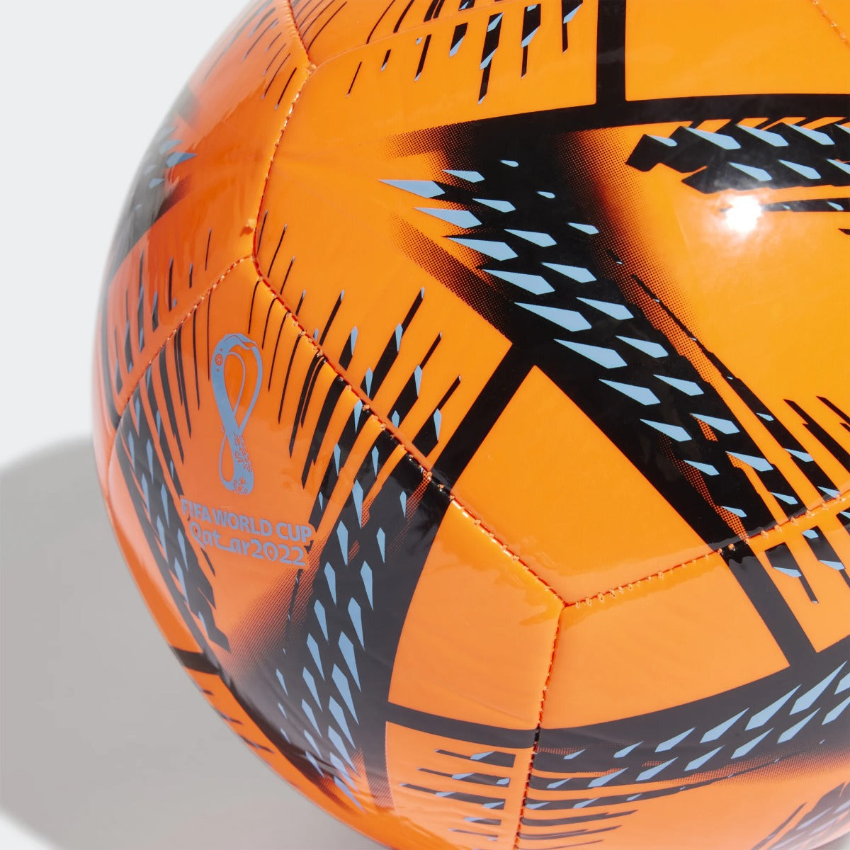 adidas World Cup 2022 Al Rihla Club Ball - Solar Orange-Black-Pantone (Detail 1)