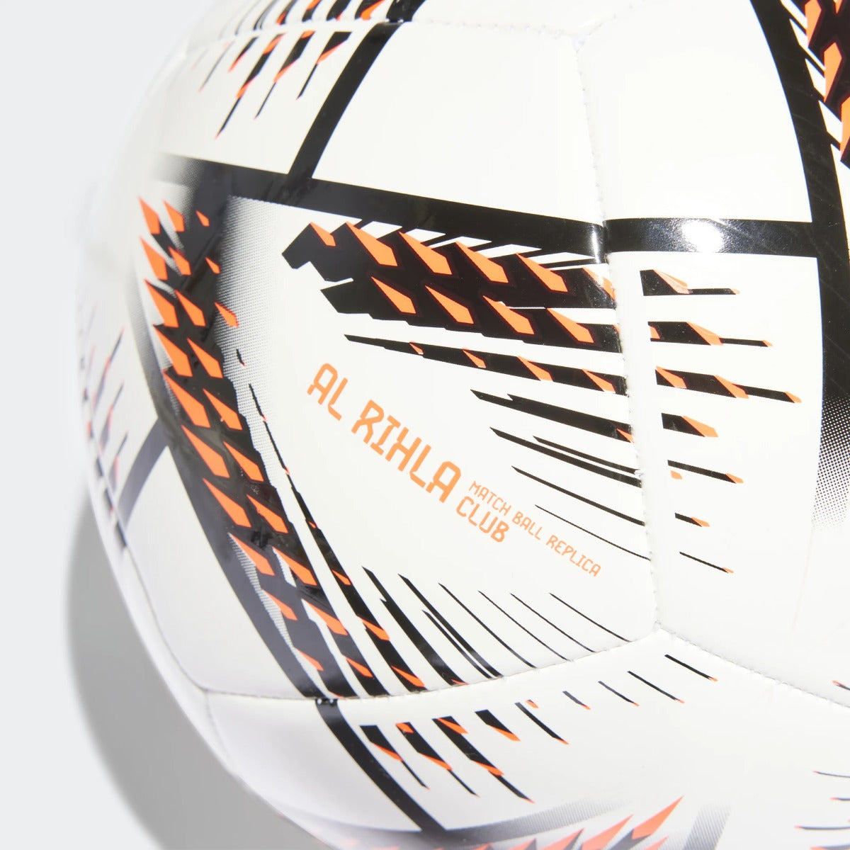 adidas World Cup 2022 Al Rihla Club Ball - White-Black-Solar Red (Detail 1)