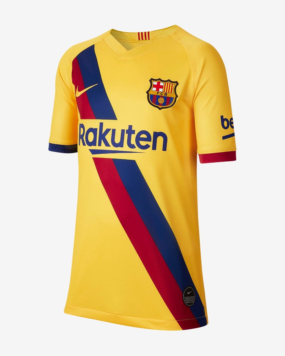 Nike 2019-20 Barcelona Away YOUTH Jersey - Yellow