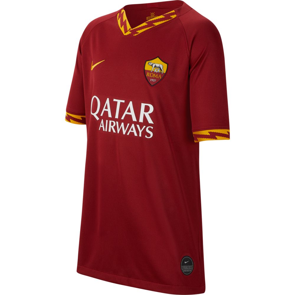 Nike 2019-20 Roma YOUTH Home Jersey - Red-Yellow