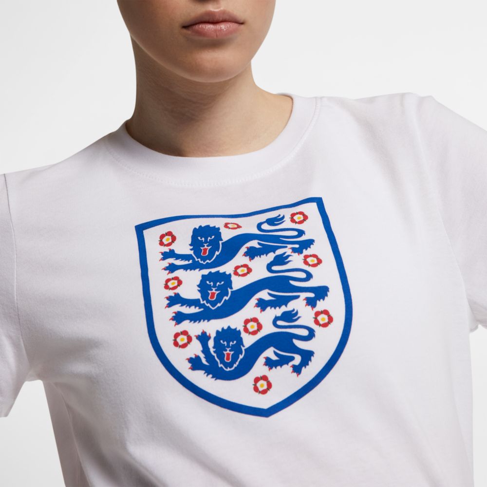 Nike England 2019-20 WOMEN'S Evergreen Crest Tee - White