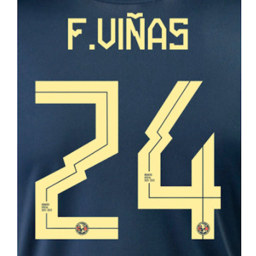 Club America 2021/22 Away F. Vinas #24 Jersey Name Set (Main)