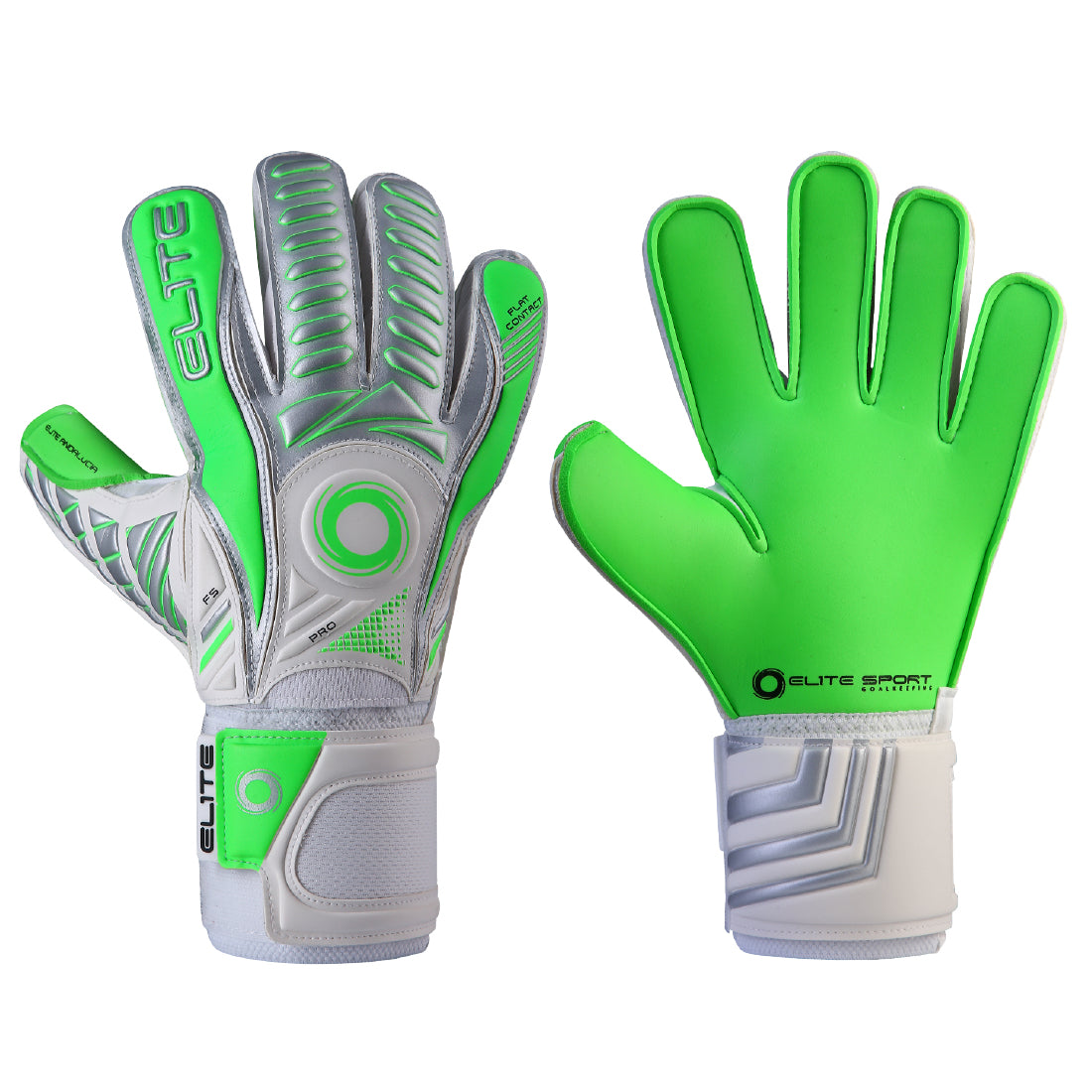 Elite Sport Andalucia Goalkeeper Gloves - White-Green (Pair)