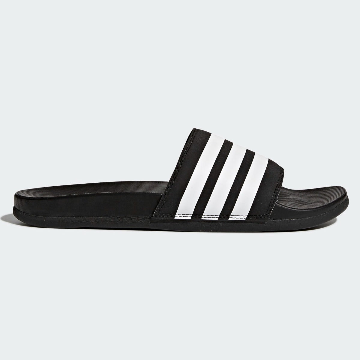 Adidas Adilette Comfort Sandals - Black-White (Side 1)
