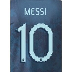 Argentina 2020/21 Away Messi #10 Jersey Name Set