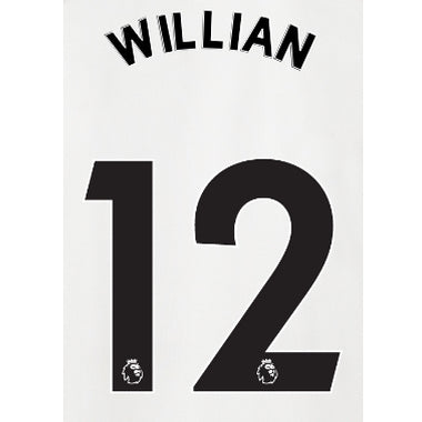 Arsenal 2020/21 Away Willian #12 Jersey Name Set