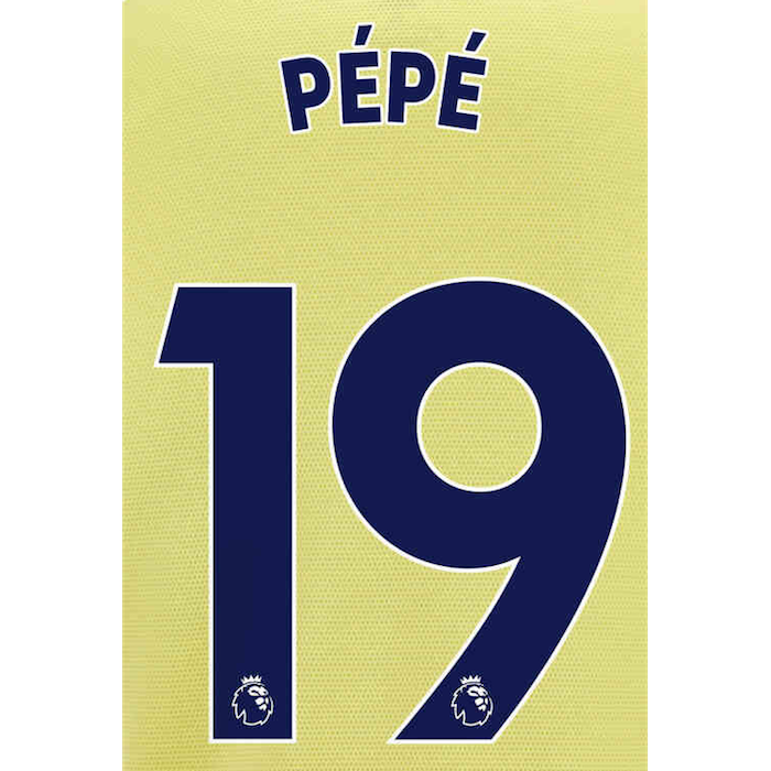 Arsenal 2021/22 Away Pepe #19 Jersey Name Set-Navy (Main)
