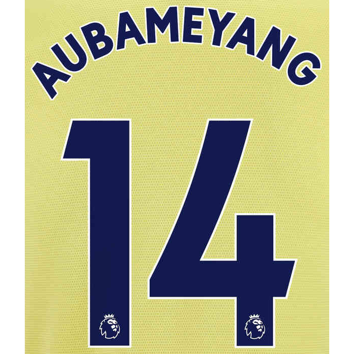 Arsenal 2021/22 Away Aubameyang #14 Jersey Name Set-Navy (Main)