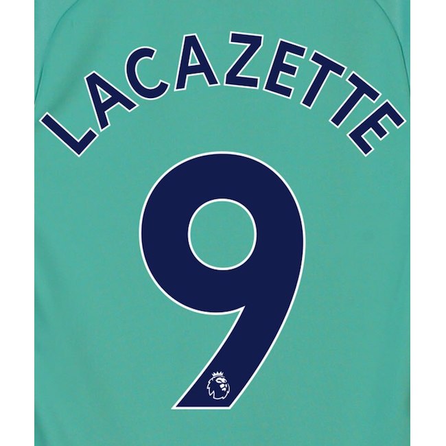 Arsenal 2018/19 Third Lacazette #9 Jersey Name Set