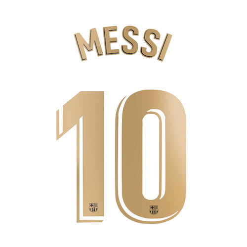 Barcelona 2020/21 Away Messi #10 Jersey Name Set