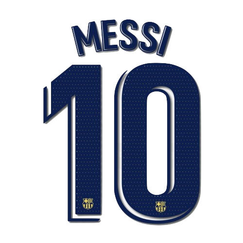 Barcelona 2019/20 Away Messi #10 Jersey Name Set