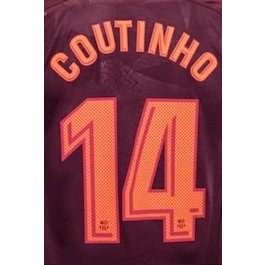 Barcelona 2017/18 Third Coutinho #14 Jersey Name Set