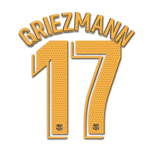 Barcelona 19/20 Home Griezmann #17 Jersey Name Set