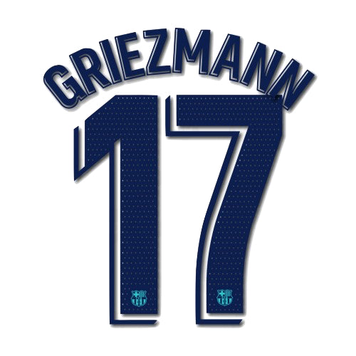 Barcelona 2019/20 Third Griezmann #17 Jersey Name Set