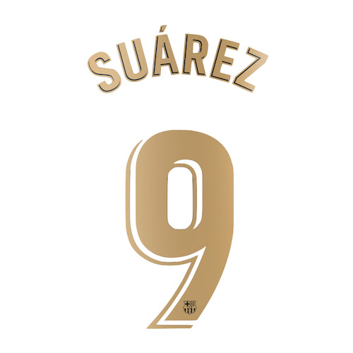 Barcelona 2020/21 Away Suarez #7 Jersey Name Set