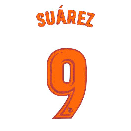 Barcelona 2017/18 Third Suarez #9 Jersey Name Set