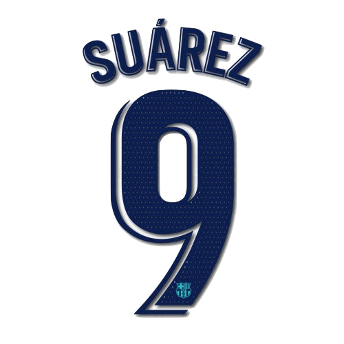 Barcelona 2019/20 Third Suarez #9 Jersey Name Set