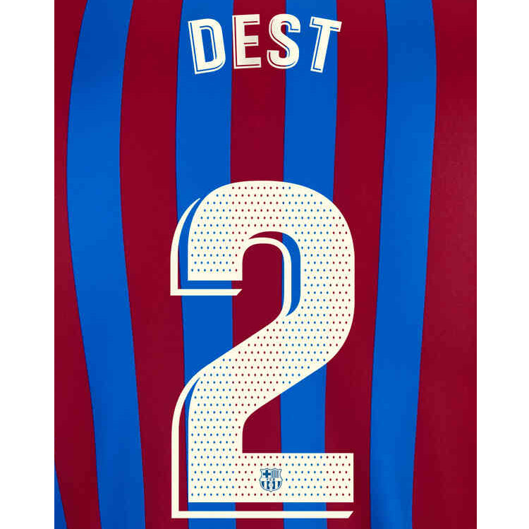 Barcelona 2021/22 Home Dest #2 Youth Jersey Name Set (Main)
