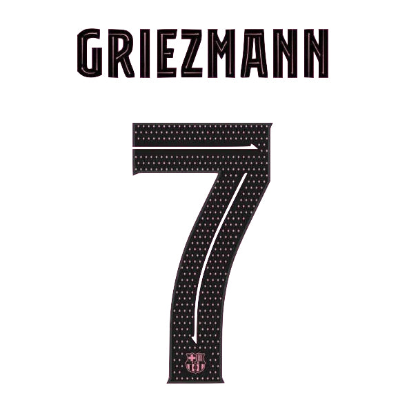 Barcelona 2020/21 Third Griezmann #7 Jersey Name Set