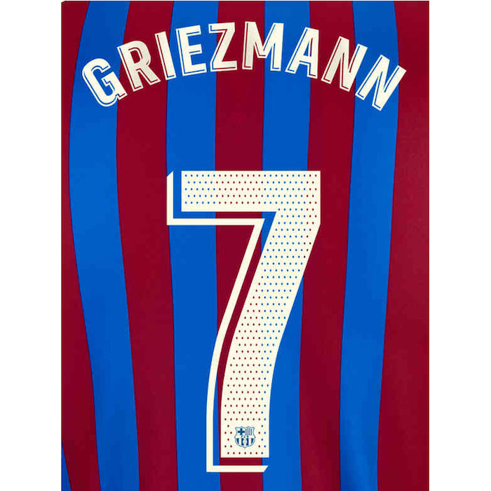 Barcelona 2021/22 Home Griezmann #7 Jersey Name Set (Main)